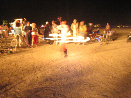 Fire Hula Hooping