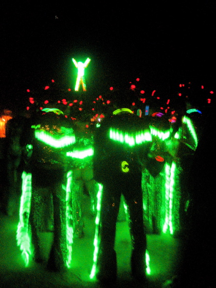 Green glowstick men