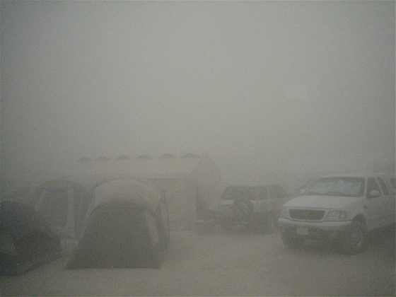 Camp mid dust storm