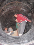 Inside one of the tanks