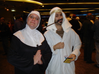 I saw a handsome parish lady.